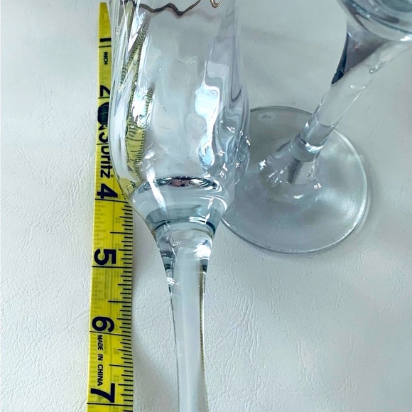 Hand Decorated 24 karat Gold 6 champagne flutes from Turkey - Picture 5 of 10